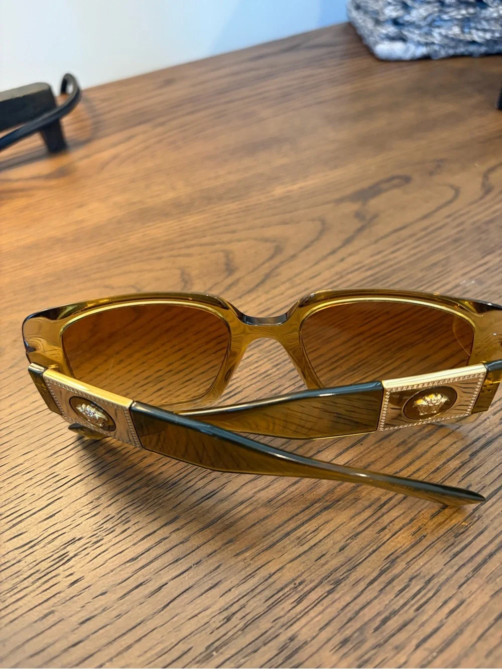 Versace Women’s Amber Brown Gradient Square Sunglasses